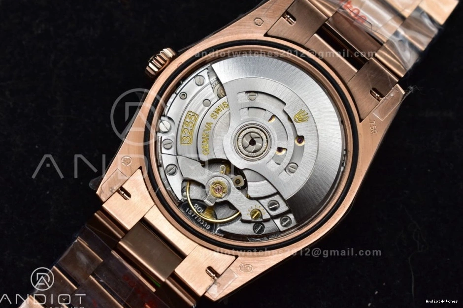 President SmoothTexture Edition Bracelet 904L DayDate Diamond Dial vr3255 678 (Gain Best Steel QF Weight) on Brown 36 V5 RG 0312